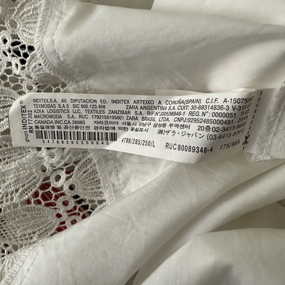 Zara Contrasting Poplin Embroidered Top - Picture 12 of 12